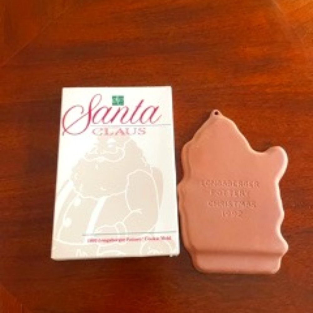 Longaberger Pottery "Santa" Cookie Mold from 1992